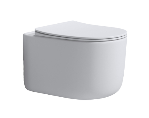 Boheme Flow подвесной унитаз матовый белый с крышкой