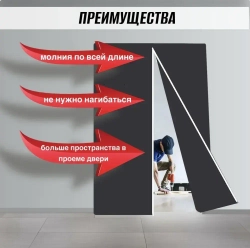 Дверь временная из ламинированного спанбонда против пыли при ремонте 155*220 см