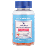 The Vitamin Shoppe, Жевательные мармеладки с витамином D3, малина, 60 жевательных мармеладок (25 мкг в 1 жевательной мармеладке)