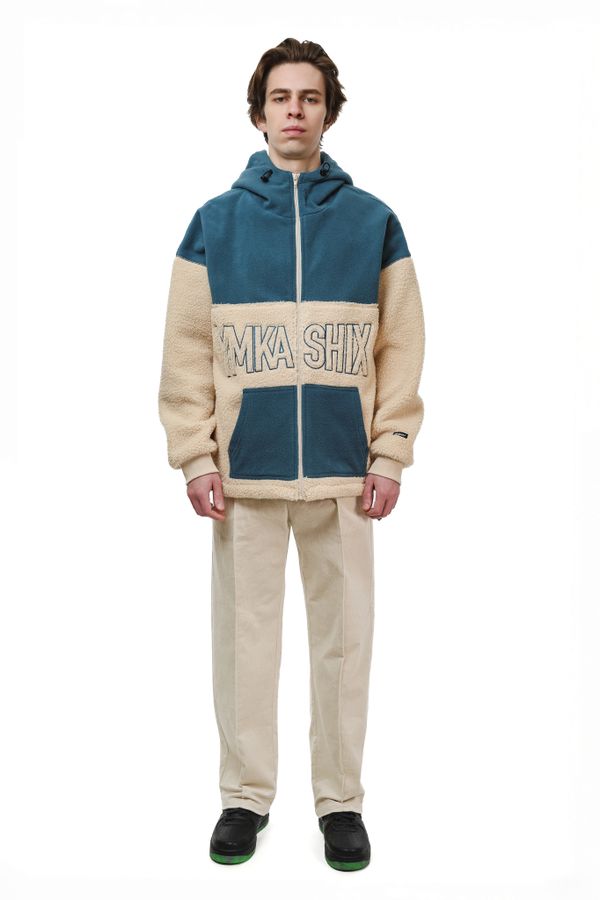 Худи Little Lamb Zip бежевый/синий - фото 4