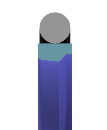 Штоковое уплотнение УШ-02 (290x314.5x8.1) Ф4БР40 / NBR70