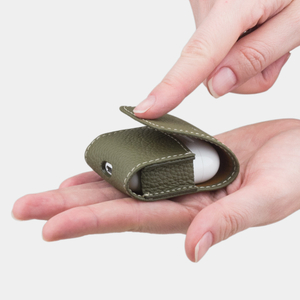 Чехол для наушников Petit из кожи теленка, зеленого цвета