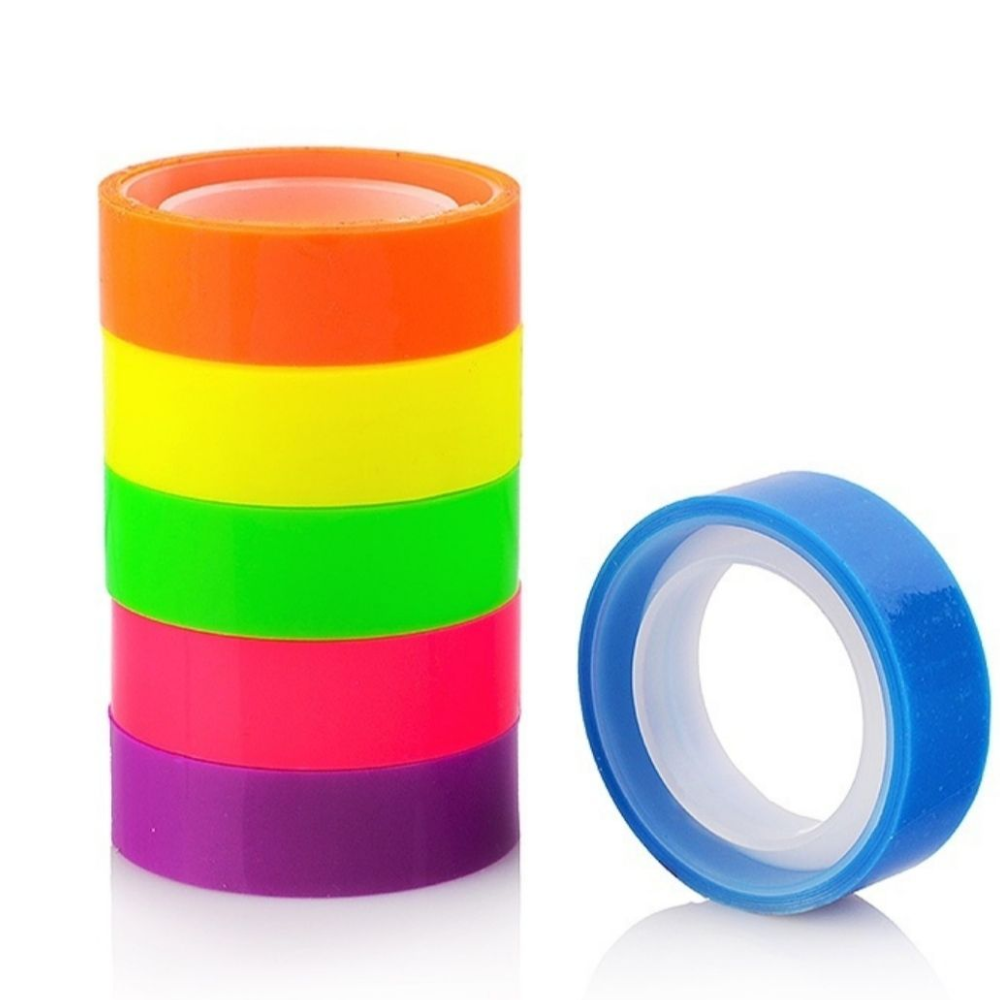 Скотч разноцветный 12 мм 6 цветов