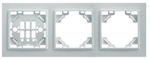Рамка 3-местная горизонтальная STEKKER, PFR00-9003-01, серия Эрна, белый 39056