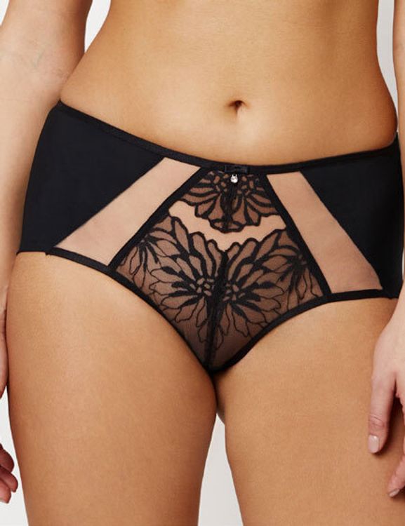 Трусы Subtille Astra Black слипы высокие (черный/телесный)