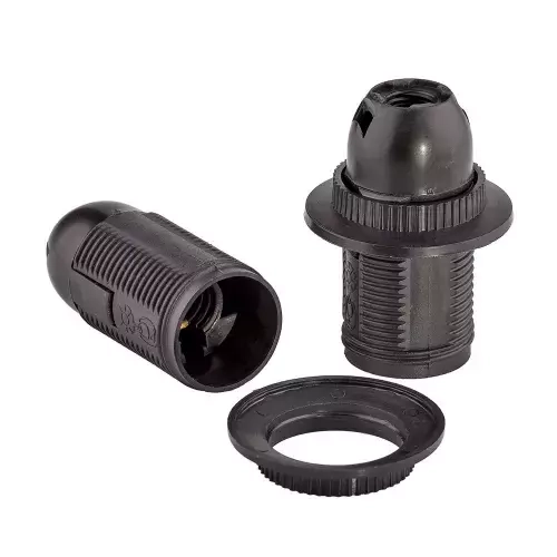 Патрон Е 14 подвесной с кольцом черный