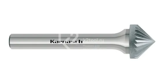 Борфреза твердосплавная Karnasch форма K, 3х3х3х38 мм, насечка HP-2, без покрытия, арт. 11.3110-005