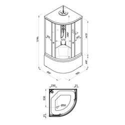 Душевая кабина Triton Вельвет Б 90x90