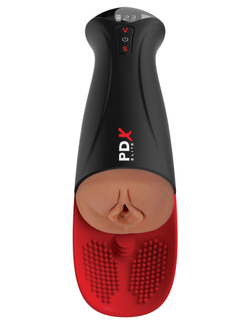 Мастурбатор-вагина в колбе с вибрацией Fuck-O-Matic Pro XL