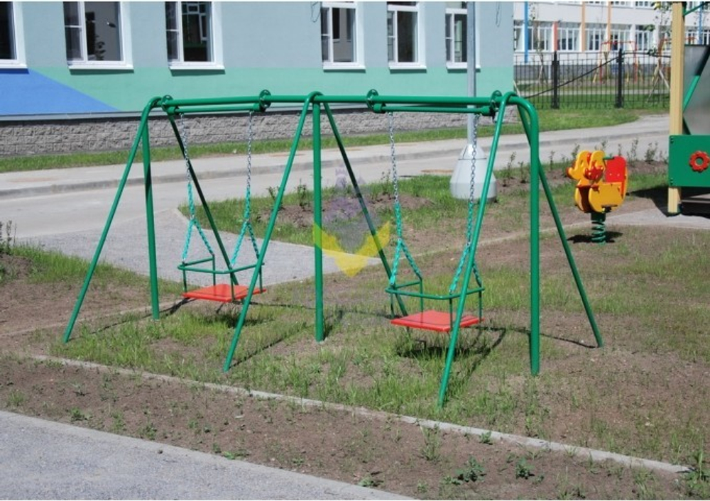 Качели простые двойные рама