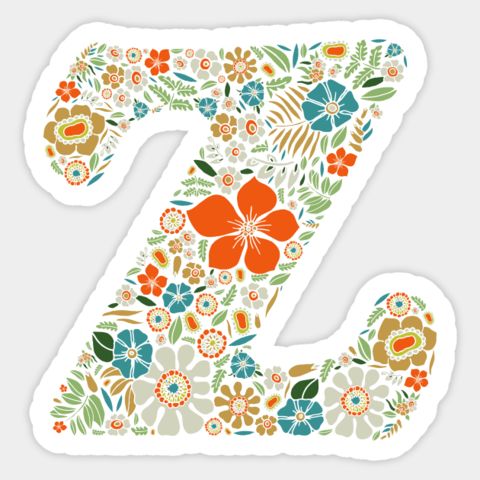 Наклейка «Z» (цветочная строгая)