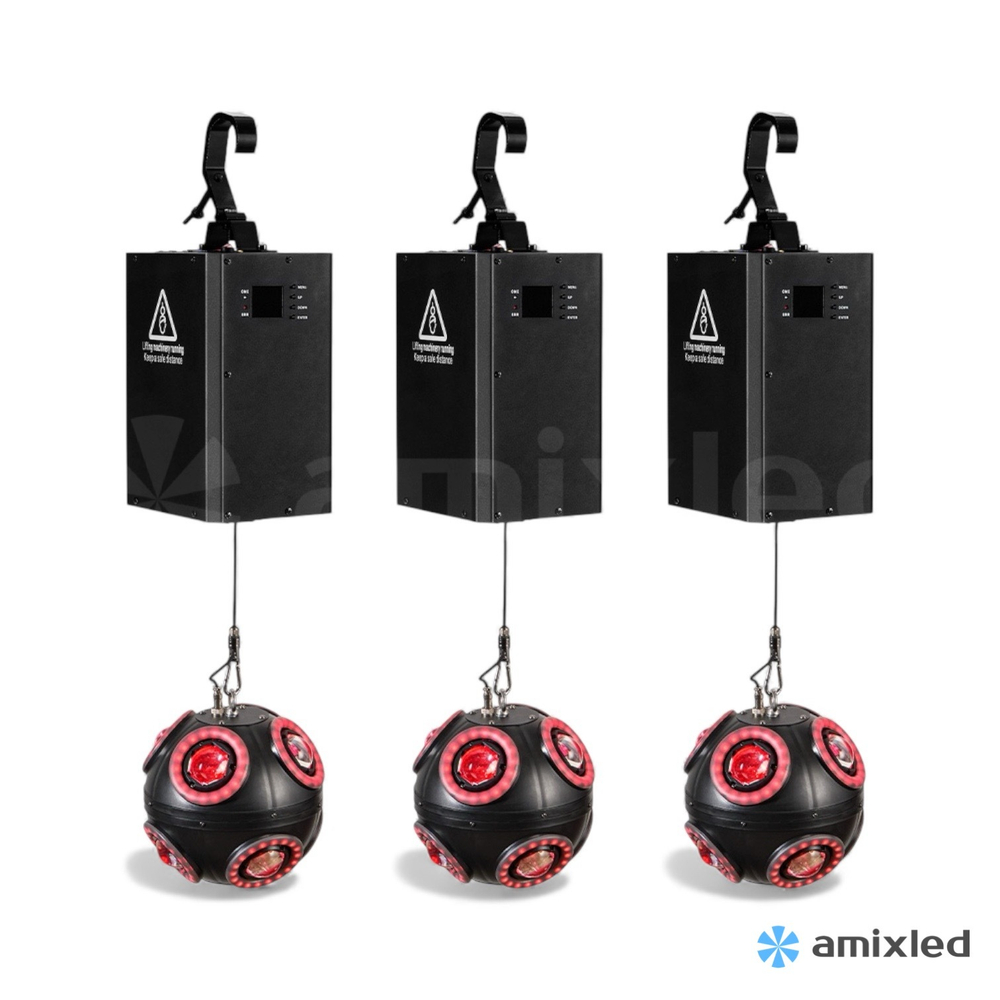 Лебедка сценическая со светодиодным шаром CrossLine Winch + 21 cm Football LED