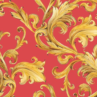 золотые завитки акварельный принт