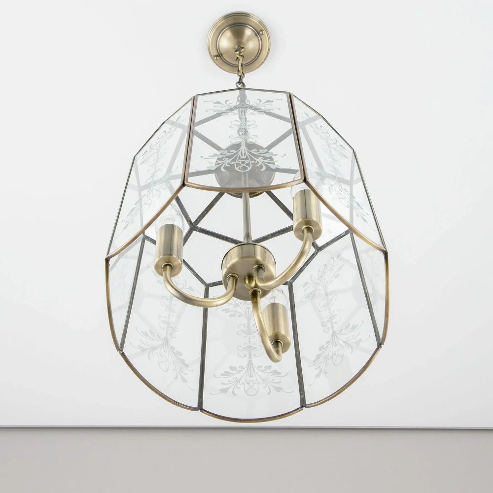 Citilux Витра-2 CL442230 Люстра подвесная витражная Бронза