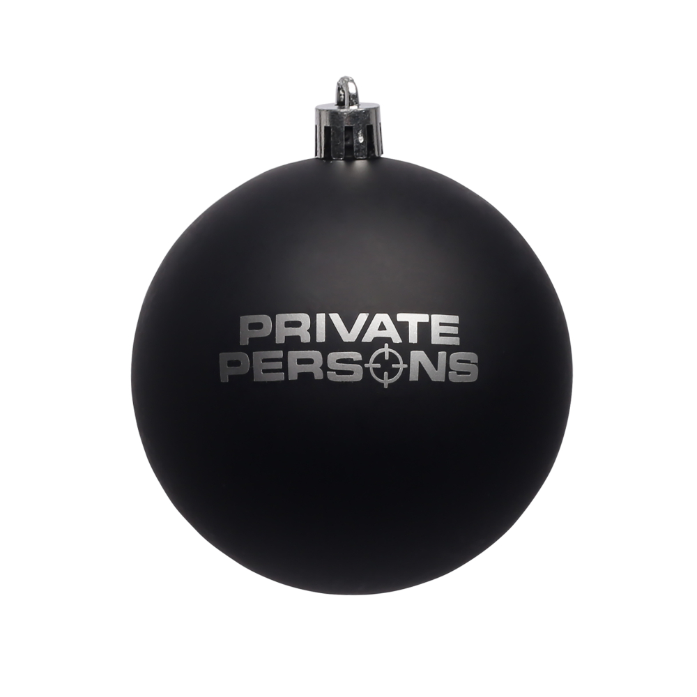 CHRISTMAS ORNAMENTS: 4 PACK MATTE & SHINY BLACK BALLS