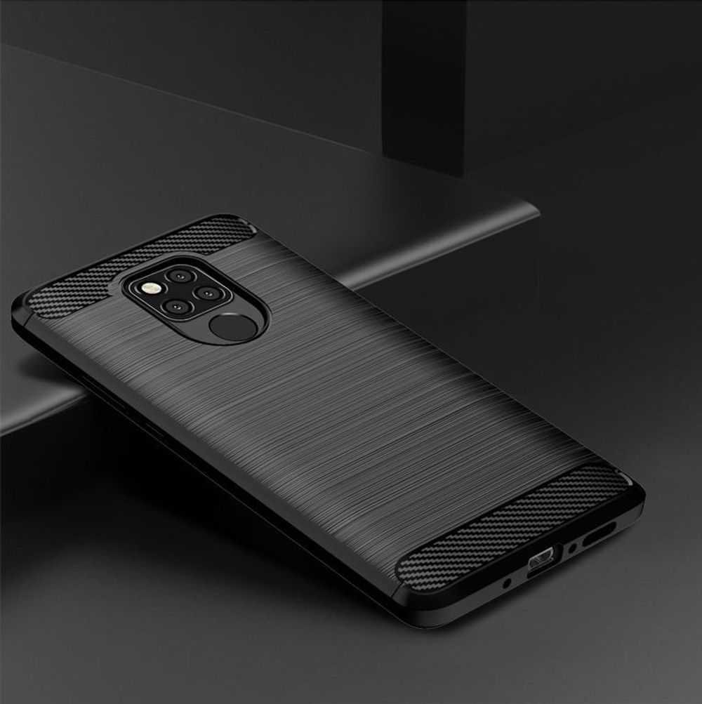 Чехол для Huawei Mate 20X цвет Black (черный), серия Carbon от Caseport