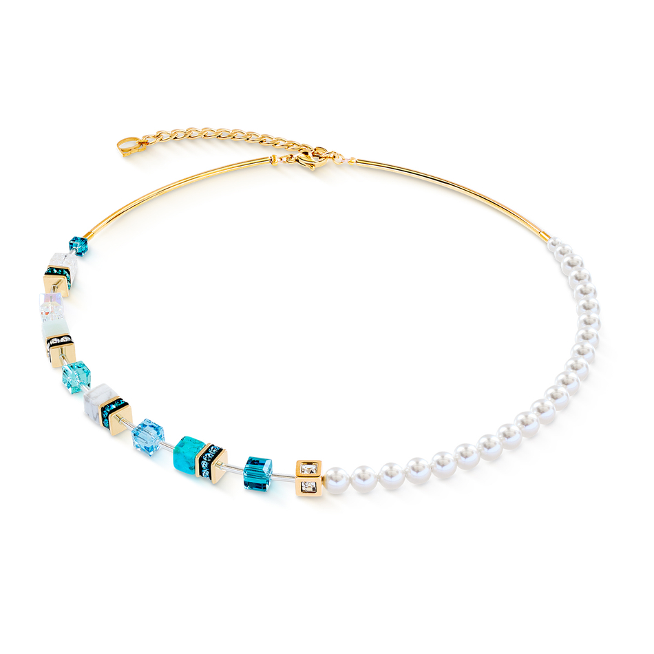 Колье Coeur de Lion Turquoise-Gold 5086/10-0616
