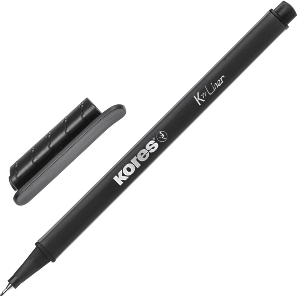 Линер Kores 0,4мм черный 28102