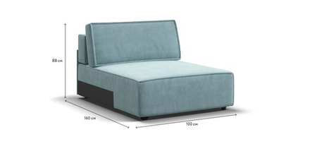 Босс Софт Модуль оттоманка Велюр Монолит аква