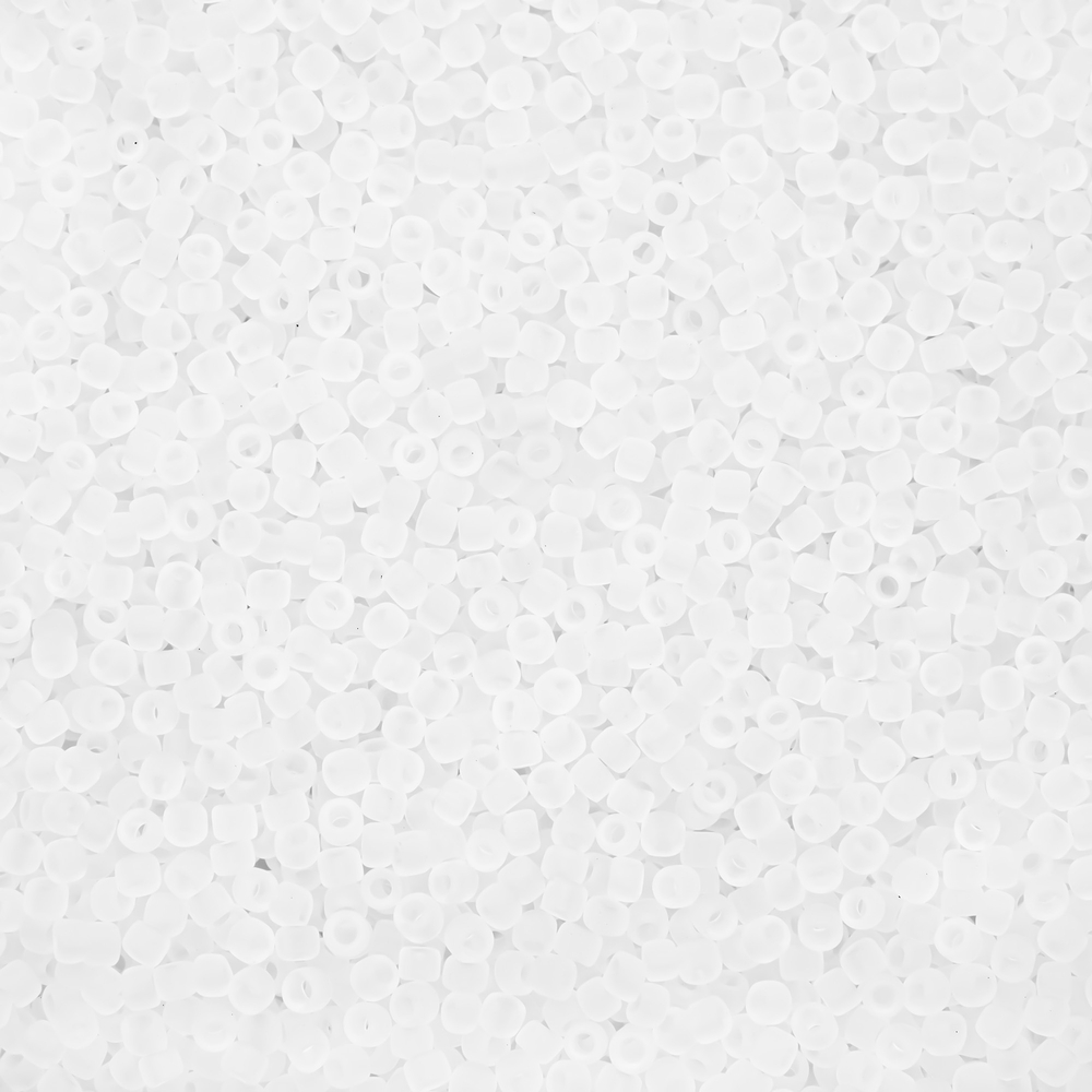 Японский бисер TOHO Round 15/0 (№1F), прозрачный матовый