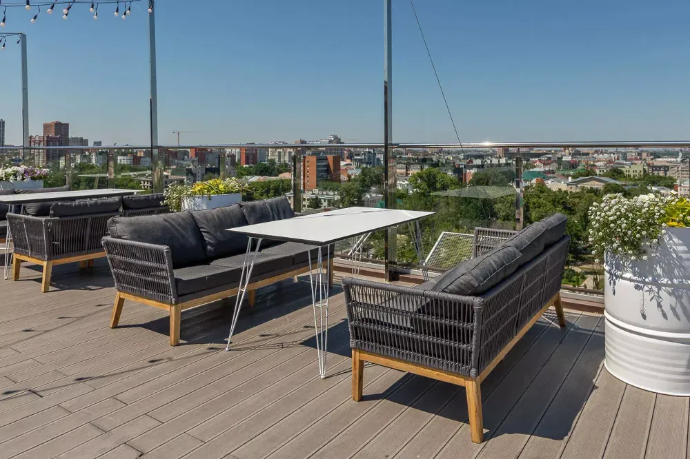 "Руссо" обеденный стол из HPL 150х80см, цвет "молочный"