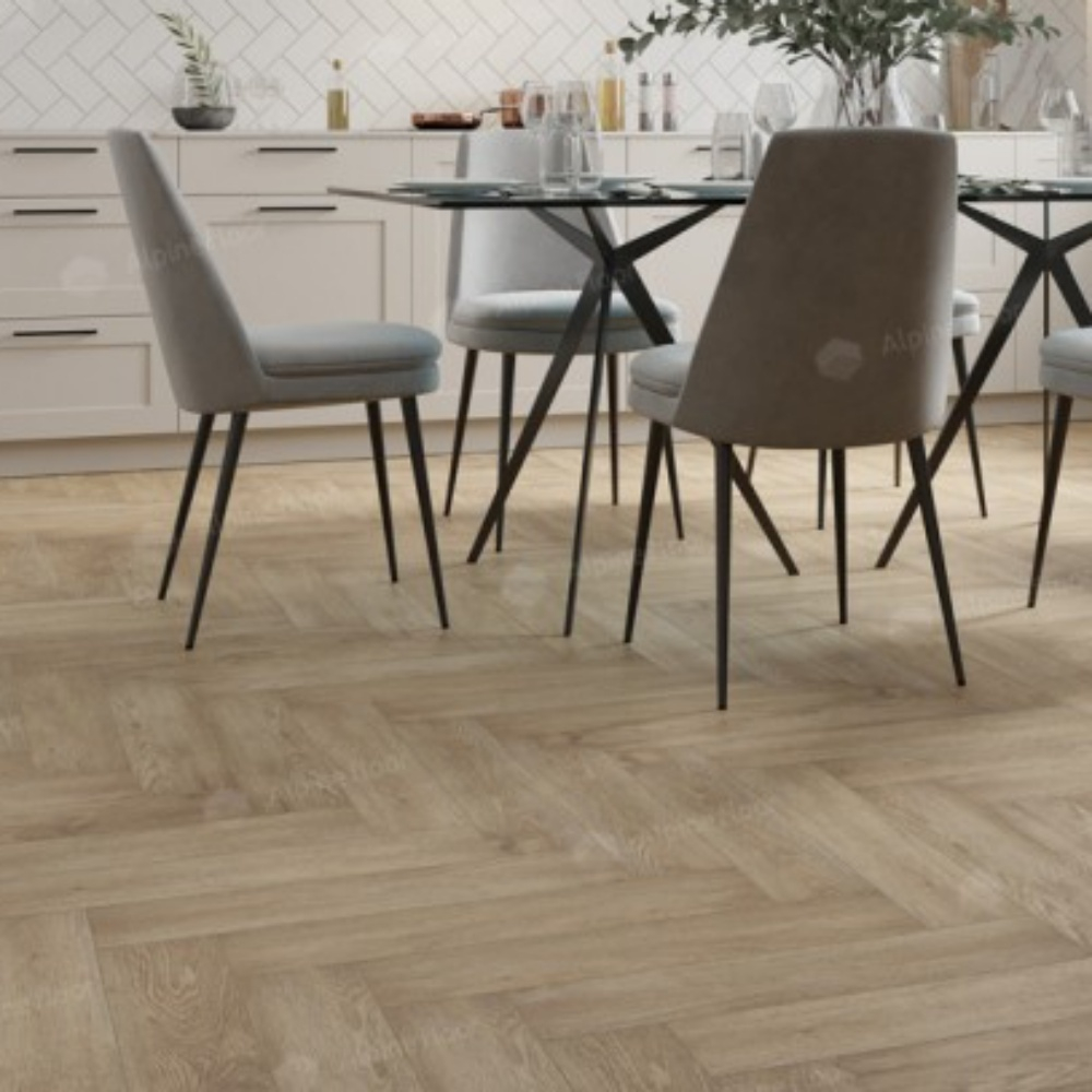 Кварцвиниловая плитка Alpine Floor Chevron Alpine ECO 18-2 Дуб Ваниль Селект