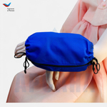 Чехол с открытой кистью на аппарат Илизарова. Ткань Сорочка. Цвет изделия - василек, молния черная. Размер PPO-5