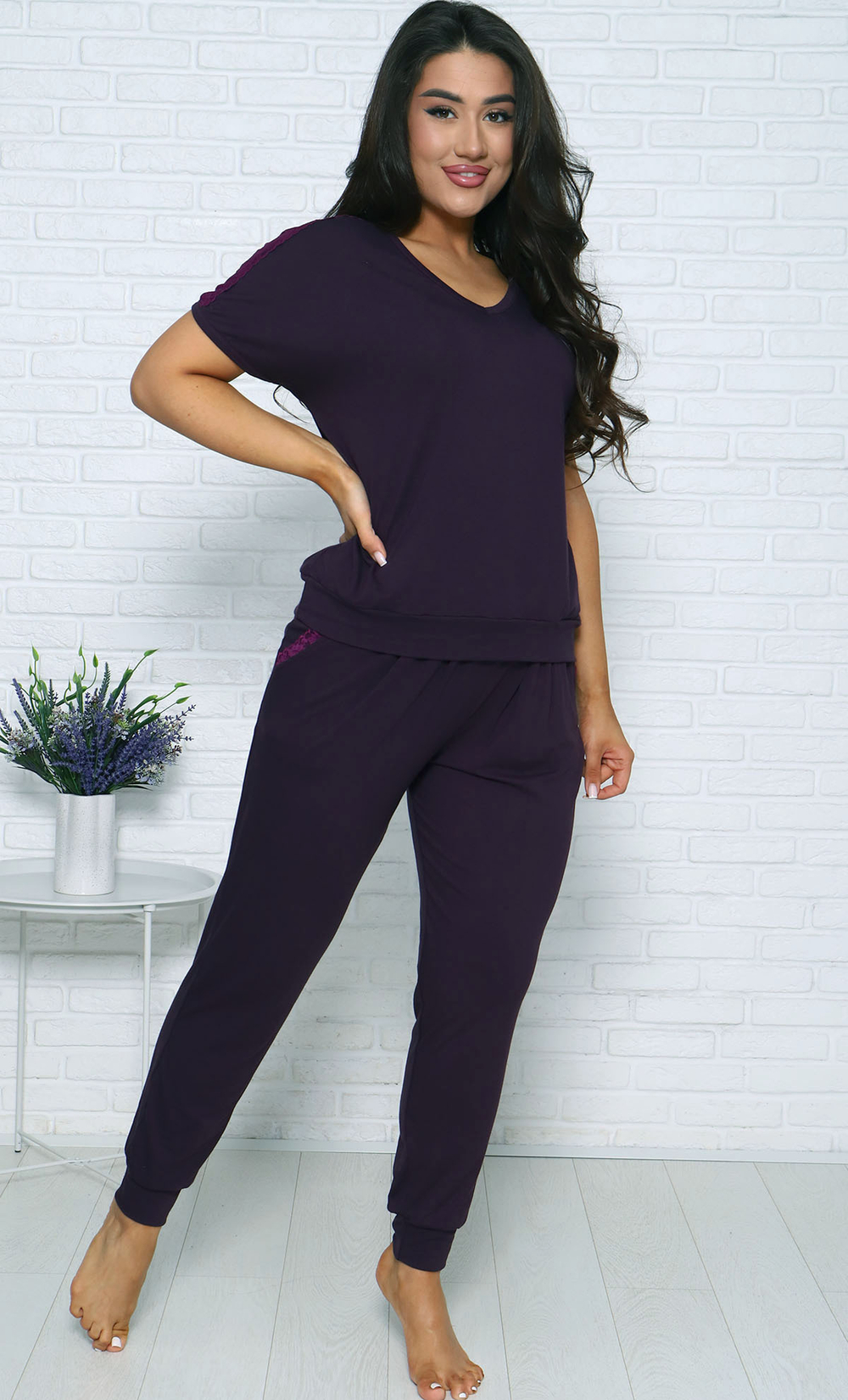 [m]Комплект женский штаны+футболка ТК-4207