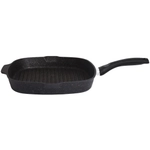 Сковорода-гриль квадратная 28х28см со съемной ручкой и стекл. крышкой «Granit ultra» (original) сгкго282а