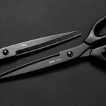 Ножницы DELI, 180 мм, с черным лезвием, пластиковые ручки, цвет ассорти