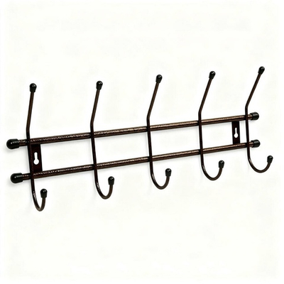 Вешалка настенная "Стандарт 5" 5 крючков, 460*70*185мм, цвет медный антик