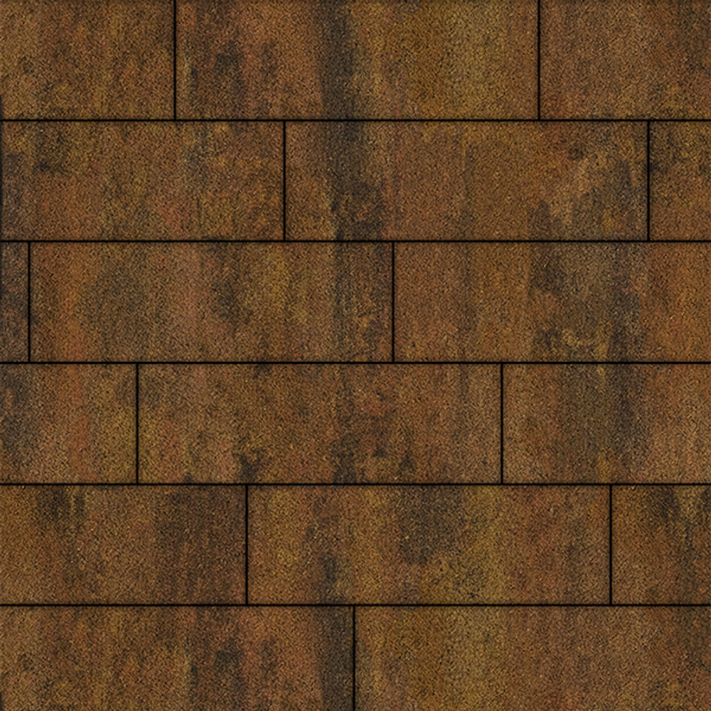 Тротуарная плитка ПРЯМОУГОЛЬНИК 750х250 мм - Листопад гранит Саванна