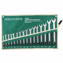 Набор ключей комбинированных 16пр.(6-19,22, 24мм),на полотне RockForce##Rock FORCE RF-5161P