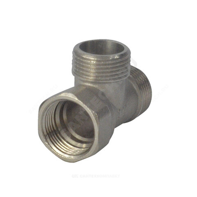 Тройник латунь никель Ду 15 (1/2") НР/НР/ВР SantechSystems .