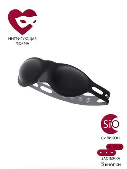 Черная плотная силиконовая маска