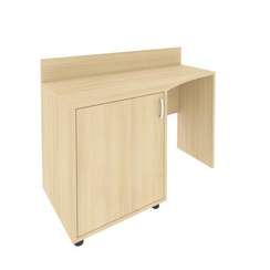 Light Стол (узкий) с тумбой и бортиком С-СТУ-120 (L) Акация Лорка 1200*550/400*750