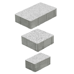 Тротуарная плитка СТАРЫЙ ГОРОД - Гранит Белый, комплект из 3 видов плит