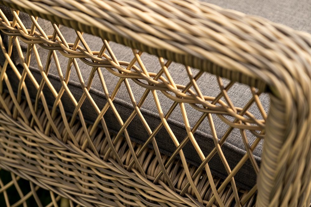 "Гранд Латте" лаунж-зона из искусственного ротанга, цвет соломенный
