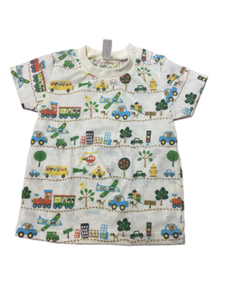 Футболка на мальчика из кулирки (100% хлопок) на кнопках на плече на рост 86 см