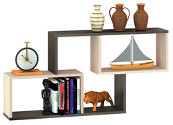 Полка навесная ПН-3, венге/ясень анкор светлый