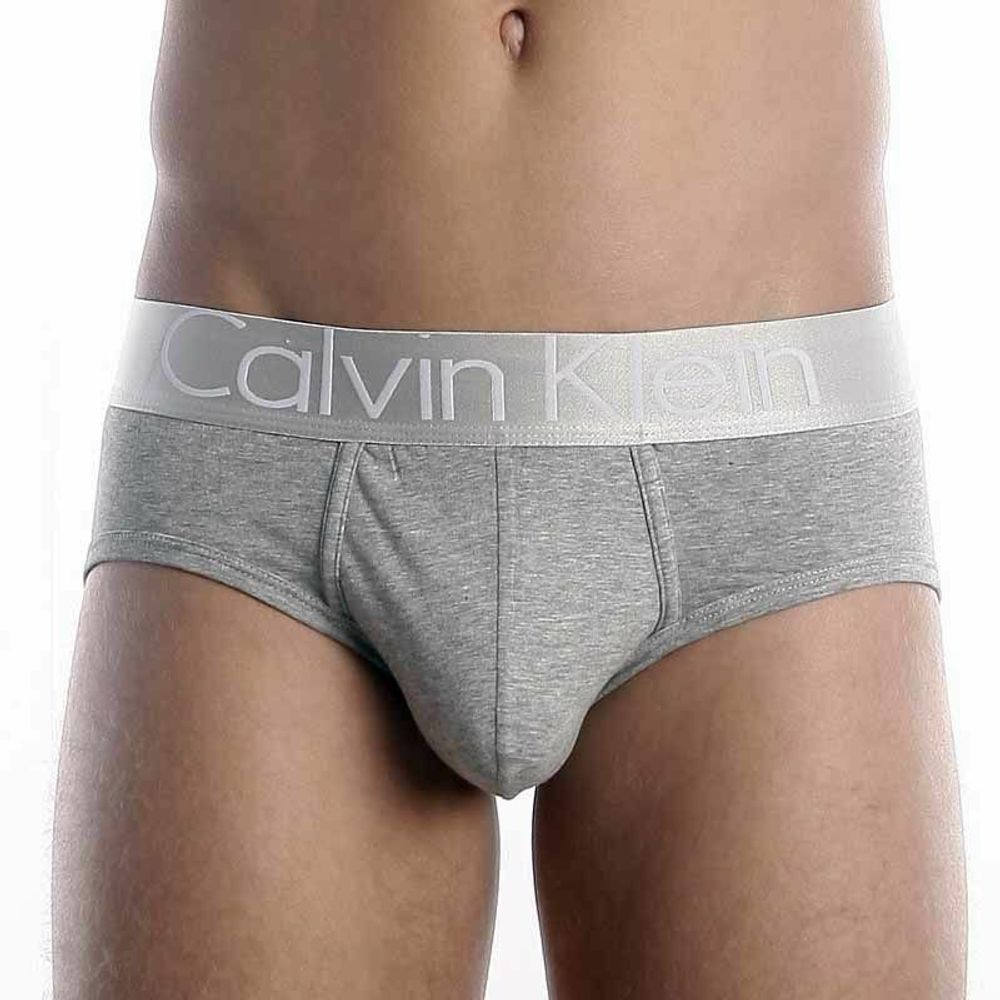 Мужские трусы брифы серые Calvin Klein Brief Steel Grey