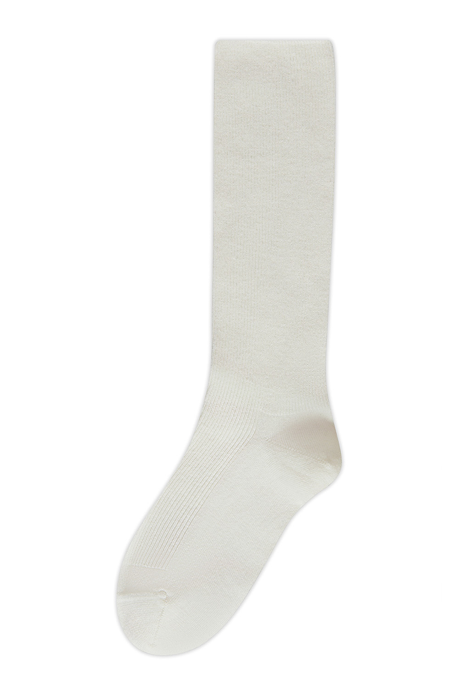 Носки в рубчик длинные с добавлением шерсти Айвори
