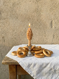 Свеча "Гриб Сморчок" цвета охра