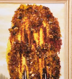 AMB-03/45 Картина «Красота природы» (с янтарной крошкой) H-32см