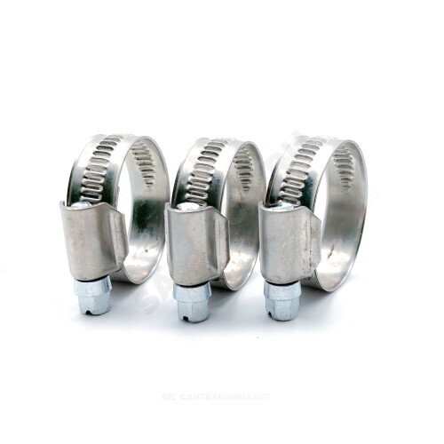 Хомут червячный сталь нерж Дн 25-40 Китай