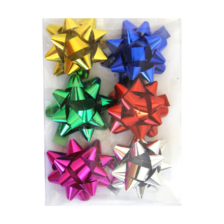 Набор бантов 6шт 6см из ленты разных цветов шириной 1,3см SY18GS-34