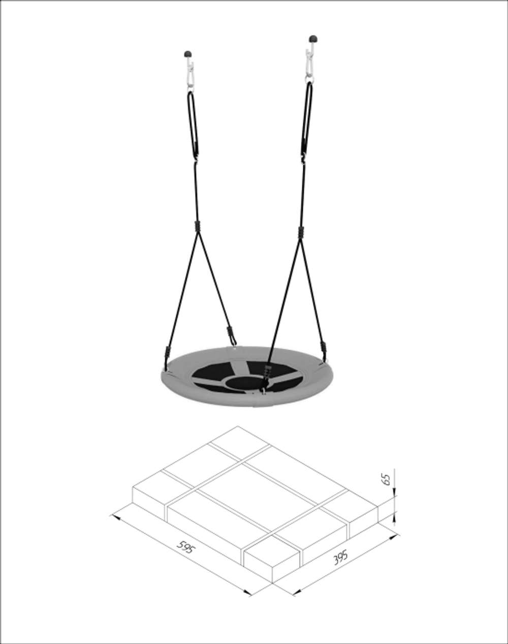 Детский спортивный комплекс для дачи ROMANA Веселая лужайка - 2