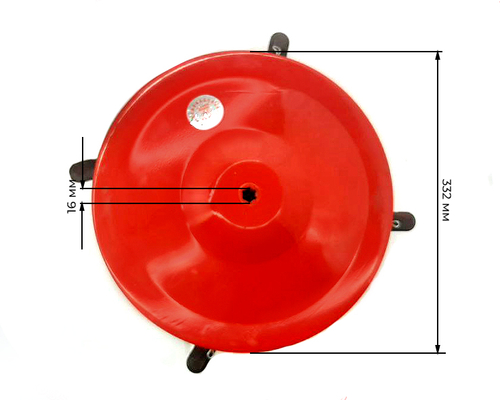 Диск (тарелка) с ножами роторной косилки Ф=332 мм