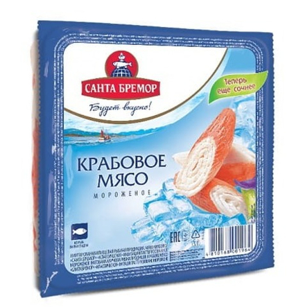 Крабовое мясо 200г. замороженное Санта Бремор