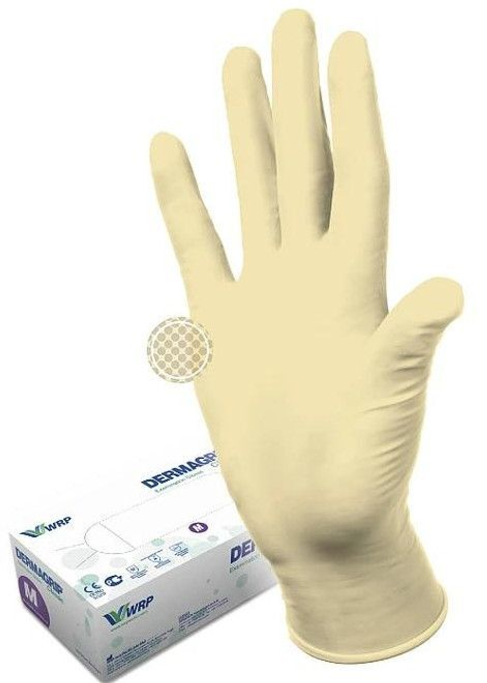 Перчатки смотровые Dermagrip Classic латексные нестерильные неопудренные, размер XL, 50 пар